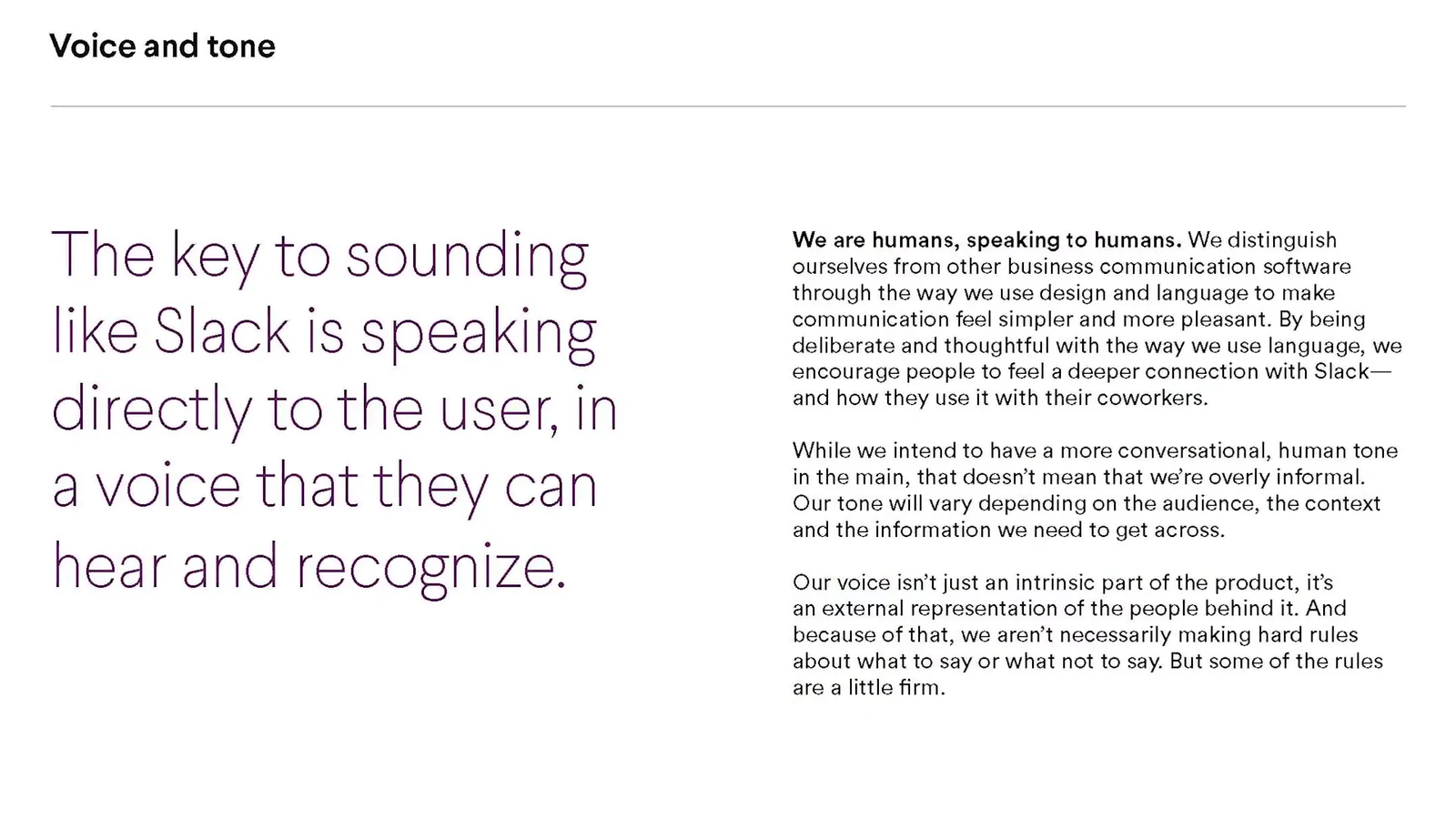 Slack brand guidelines și tonul de voce