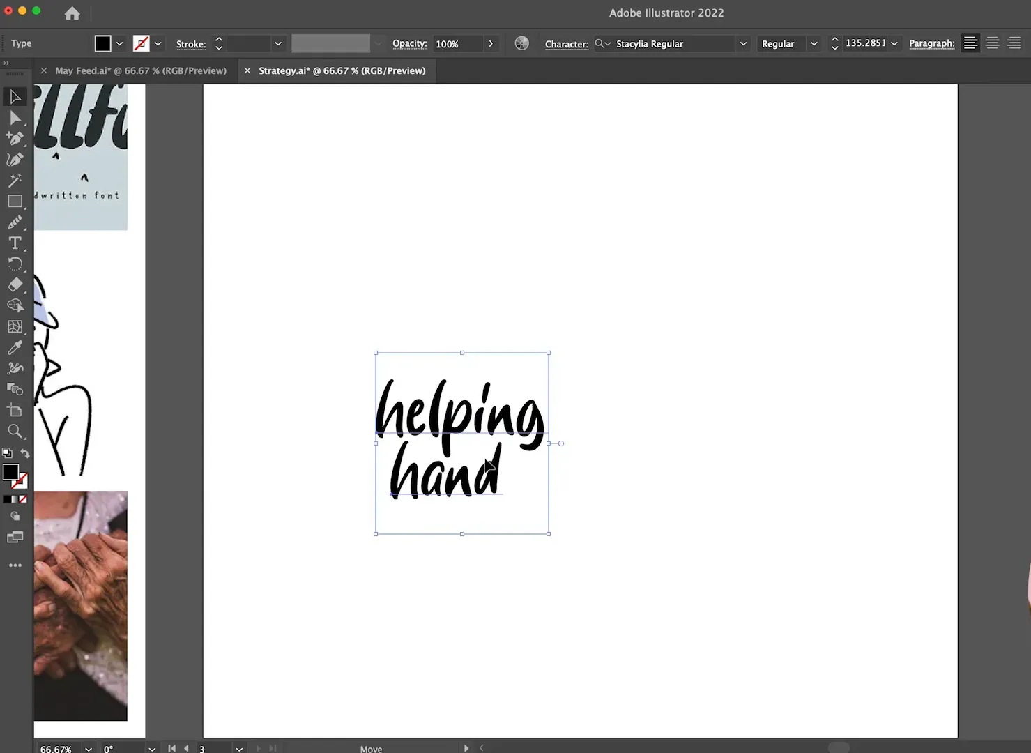 Designul inițial al logo-ului Helping Hand